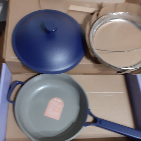new Our Place Ceramic Nonstick Always Pan w/ O.P. Fry Deck, ltd. color "Indigo" - Picture 4 of 7